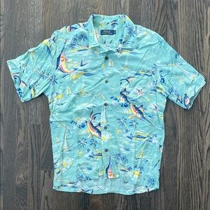 Polo by Ralph Lauren Camp Collar Printed Voile Shirt